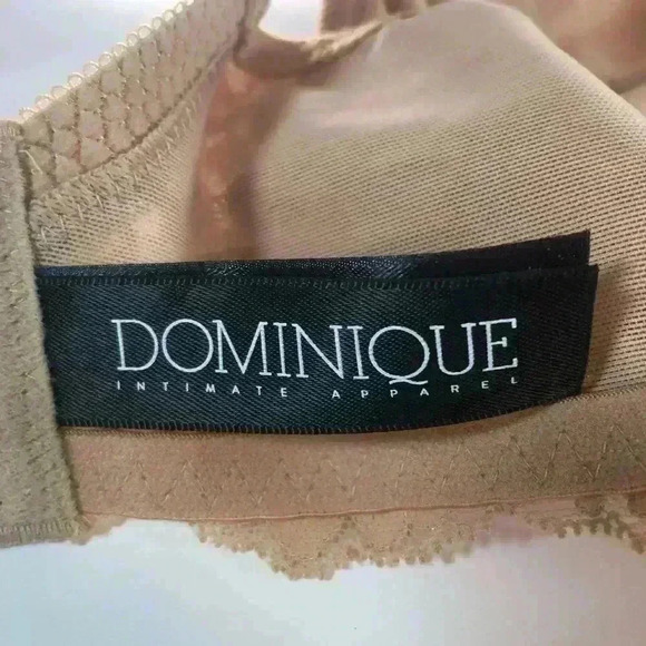 Dominique Women’s Beige Lace Minimizer Underwire Bra Adjustable Straps Size 32F - Picture 5 of 9